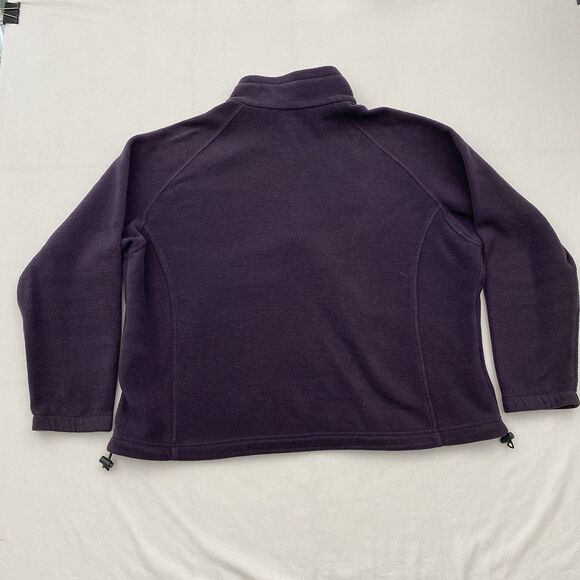 Columbia Fleece Jacket Full Zip Womens 2X Purple Pockets Outdoor - Picture 3 of 8